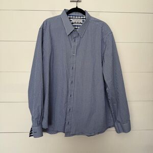 Nick Graham Men’s 2XL Blue Plaid Longsleeve Top Button Down